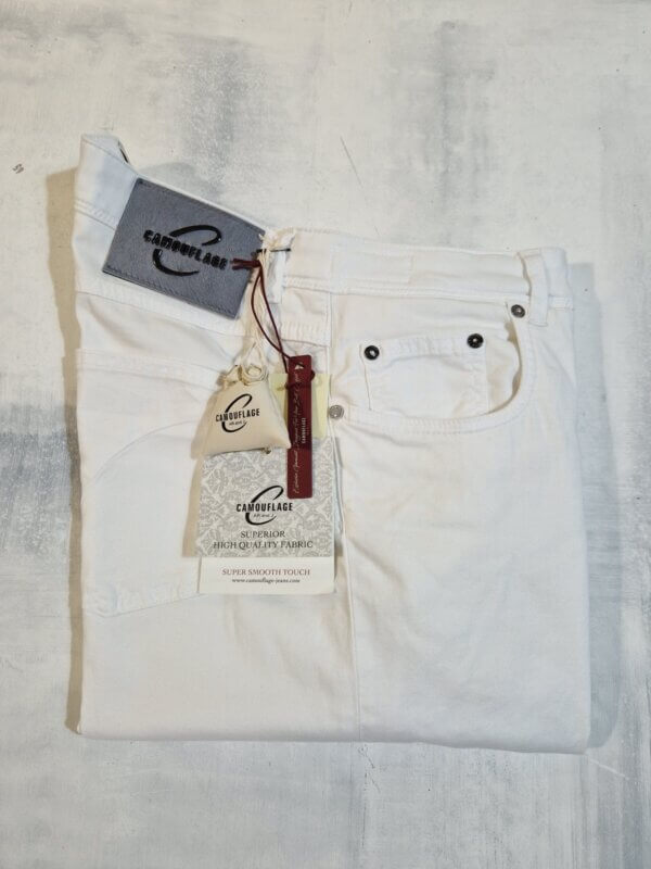 Jeans Camouflage BEST FIVE bull di cotone - bianco ottico - immagine 2