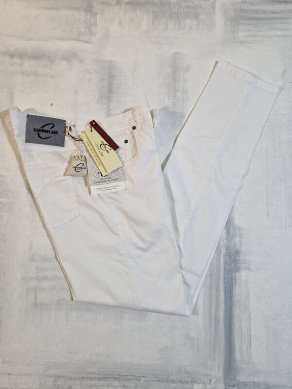 Jeans Camouflage BEST FIVE bull di cotone - bianco ottico - immagine 3