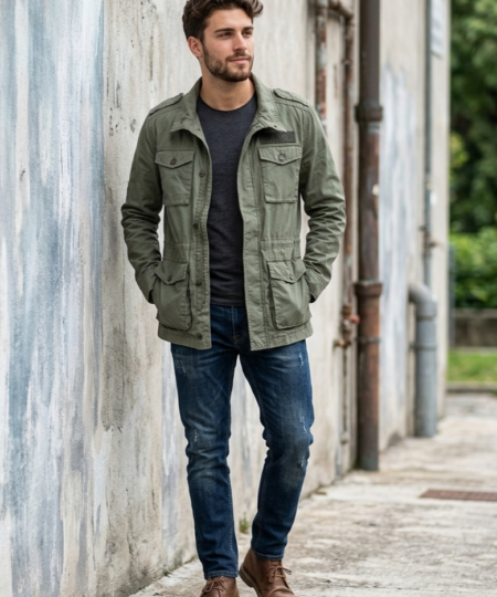 Field Jacket M65 PICCADILLY MOOD Verde Militare