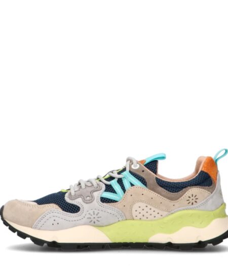 Sneakers FLOWERMOUNTAIN Yamano 3 Man Suede/ Mesh Light Grey - Navy 1B27