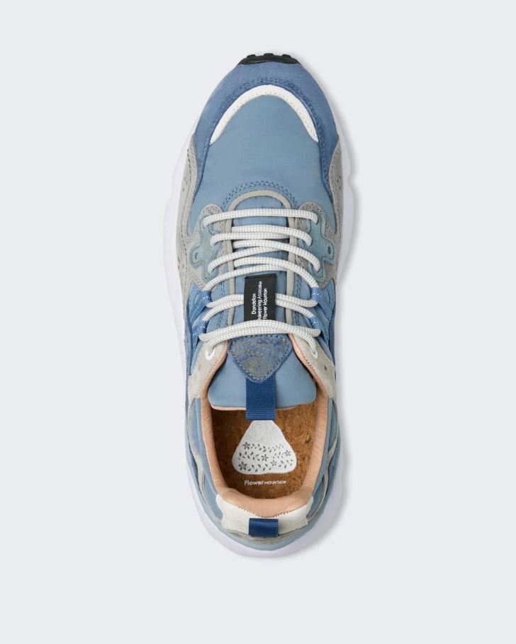 Sneakers FLOWERMOUNTAIN Yamano 3 Man Suede/Nylon Navy - Blue - Light Grey 1C82 - immagine 2