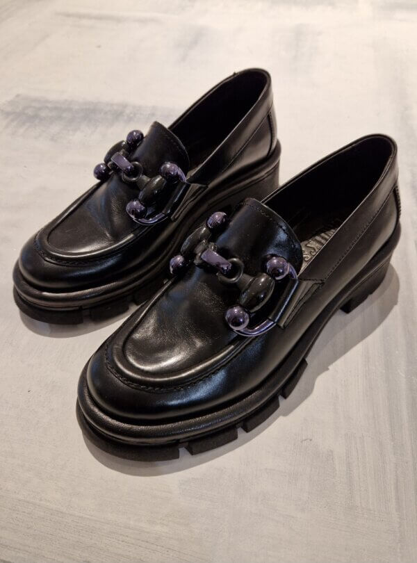 Mocassino donna PAWELK'S in pelle Sierra Nero W1105 - immagine 3