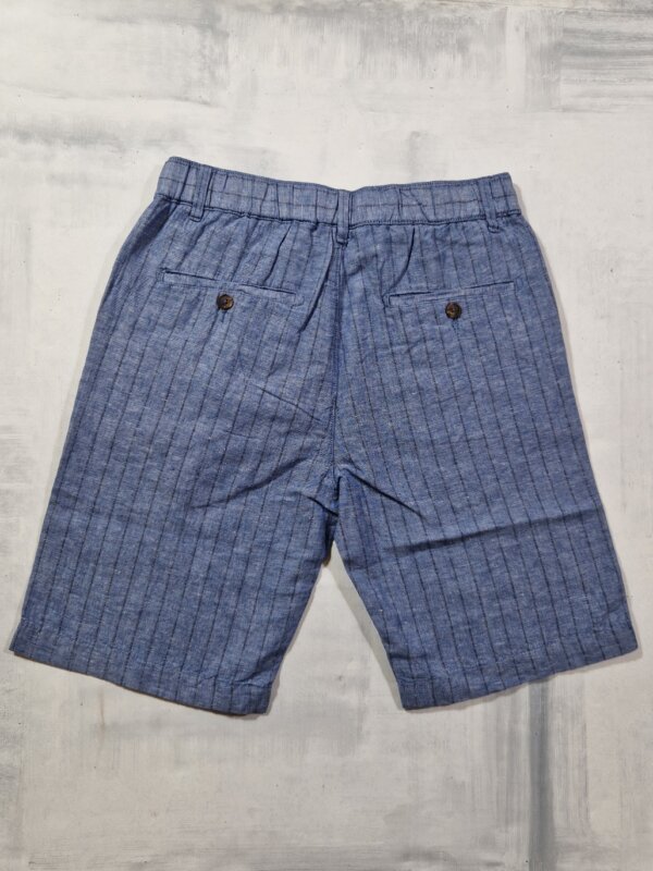 Bermuda uomo Alley Docks in lino e cotone col. ESTATE BLUE - immagine 2