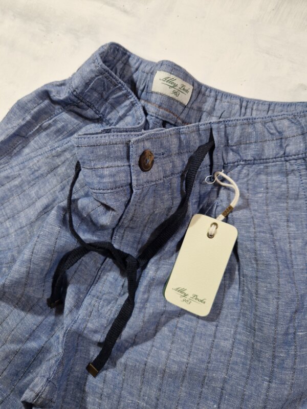Bermuda uomo Alley Docks in lino e cotone col. ESTATE BLUE - immagine 3
