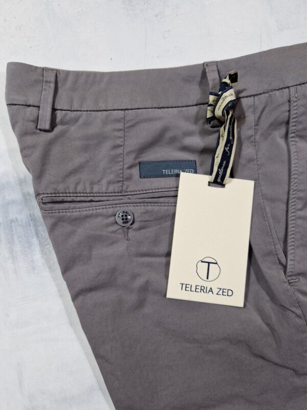 Pantalone in cotone TELERIA ZED Robin F17 slim fit col. GRIGIO - immagine 2