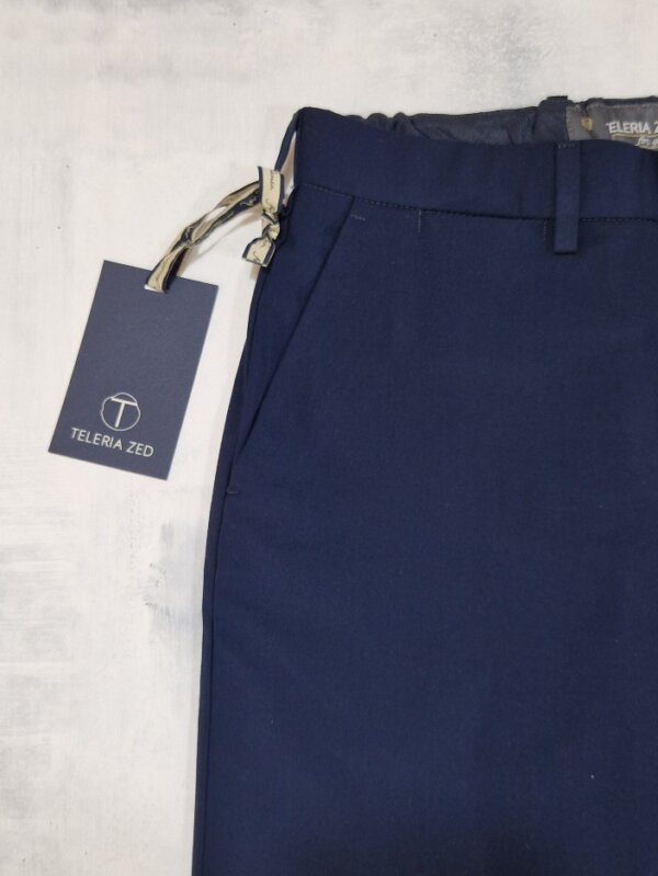 Pantalone tecnico effetto fresco di lana con coulisse TELERIA ZED RALPH OZD6 Navy Blue - immagine 3