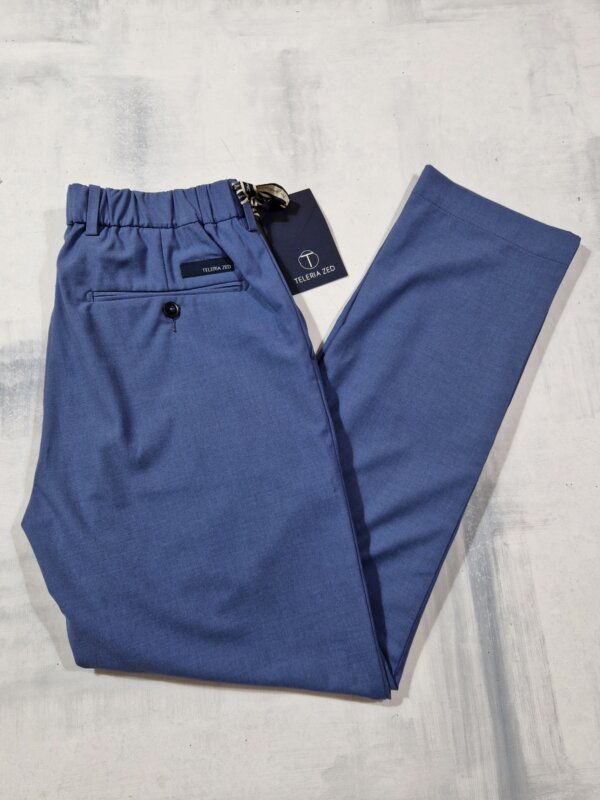 Pantalone tecnico effetto fresco di lana con coulisse TELERIA ZED RALPH OZD1 Celeste
