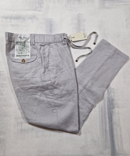 Pantalaccio uomo Alley Docks 963 in lino col. Light Grey
