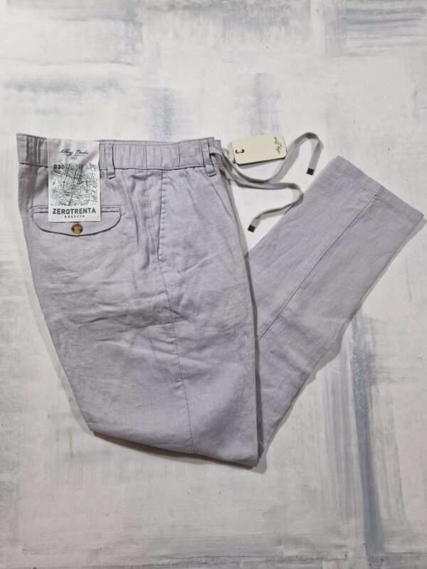 Pantalaccio uomo Alley Docks 963 in lino col. Light Grey