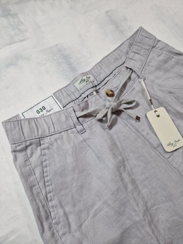 Pantalaccio uomo Alley Docks 963 in lino col. Light Grey - immagine 2