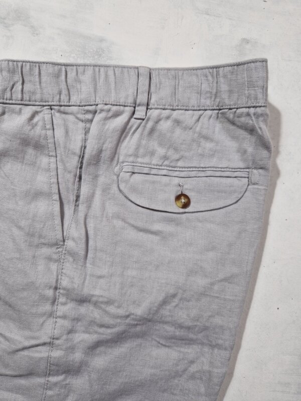 Pantalaccio uomo Alley Docks 963 in lino col. Light Grey - immagine 3