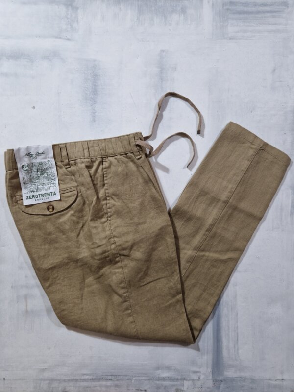 Pantalaccio uomo Alley Docks 963 in lino col. Safari