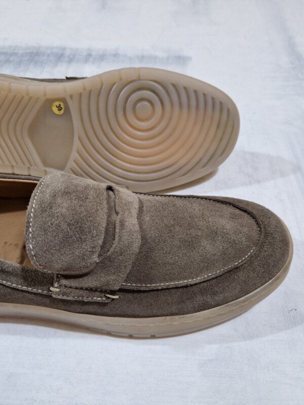 Mocassino uomo PAWELK'S in pelle Camoscio Wash col. NUTRIA 23158 - immagine 3