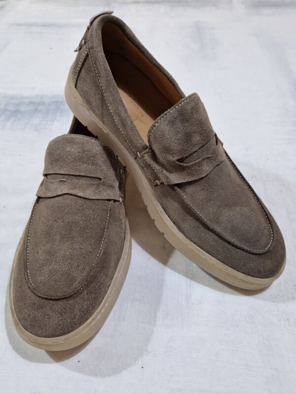 Mocassino uomo PAWELK'S in pelle Camoscio Wash col. NUTRIA 23158