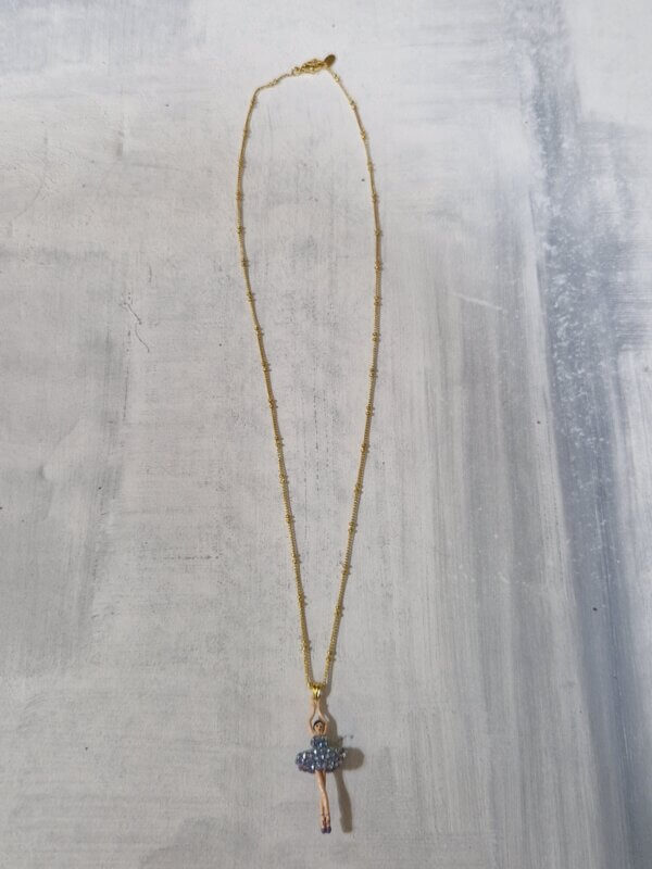 Collana Les Nèrèides BALLERINA con TUTU Lilla con strass - immagine 2