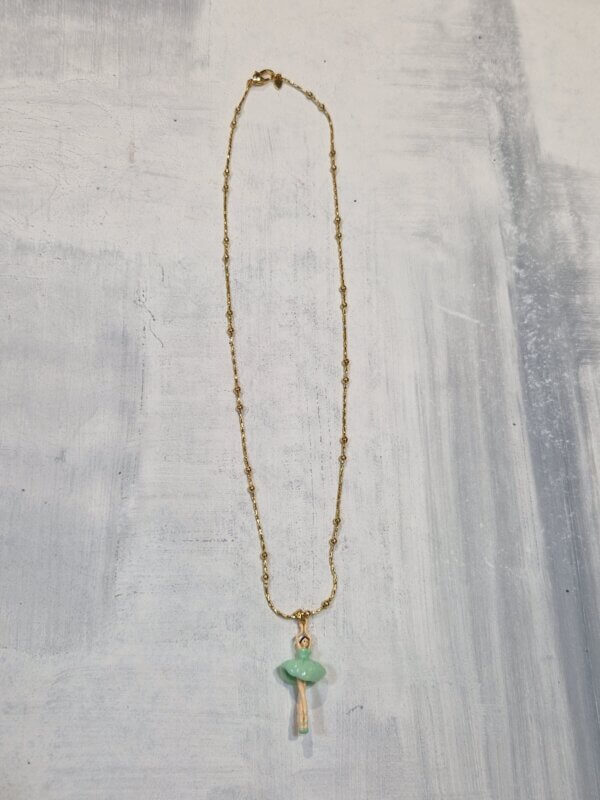 Collana Les Nèrèides BALLERINA con TUTU di ceramica Water Green - immagine 2