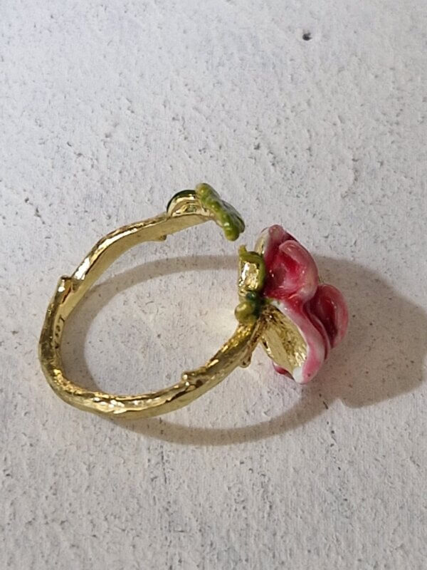 Anello Les Nèrèides tema Floreale con Rosa - immagine 3