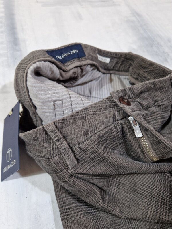 Pantalone uomo TELERIA ZED velluto Check scozzese Tom KQA 965 - TALPA - immagine 3