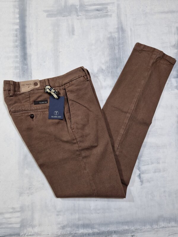 Pantalone uomo TELERIA ZED Robin Slim 17 TQA 790 - CIOCCOLATO