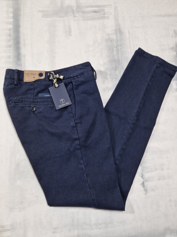 Pantalone uomo TELERIA ZED Robin Slim 17 TQA 860 - BLU DI PRUSSIA