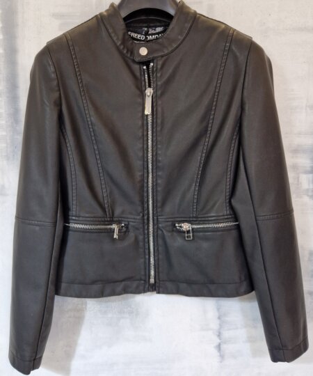 Giubbino donna Biker KAJA FREEDOMDAY in ecopelle nero