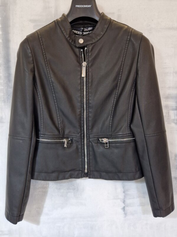 Giubbino donna Biker KAJA FREEDOMDAY in ecopelle nero