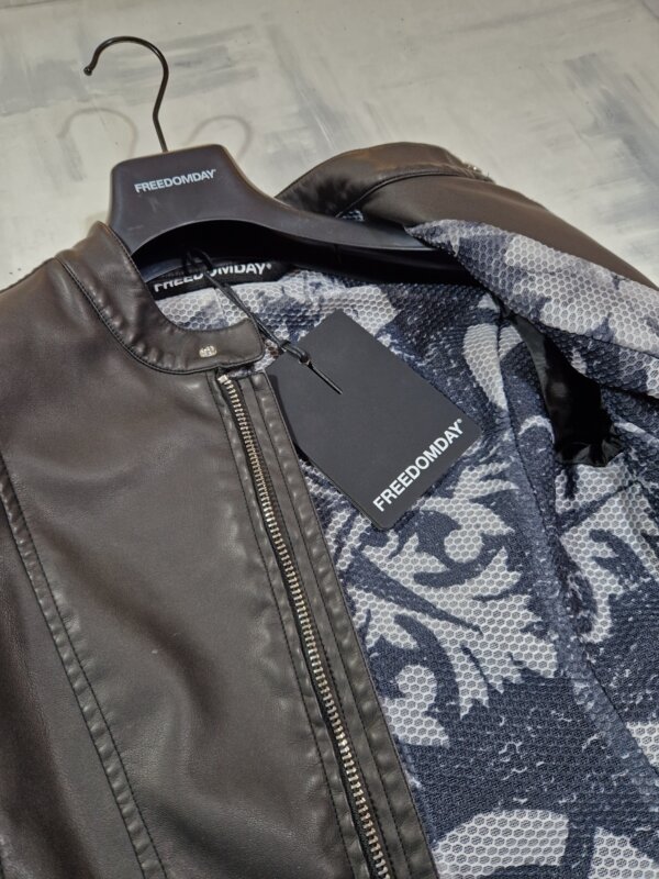 Giubbino donna Biker KAJA FREEDOMDAY in ecopelle nero - immagine 4
