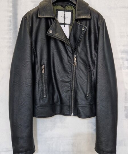 Giubbino donna Chiodo MARKUP in ecopelle nero