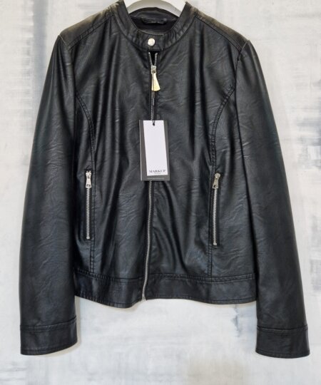 Giubbino donna Biker MARKUP in ecopelle nero
