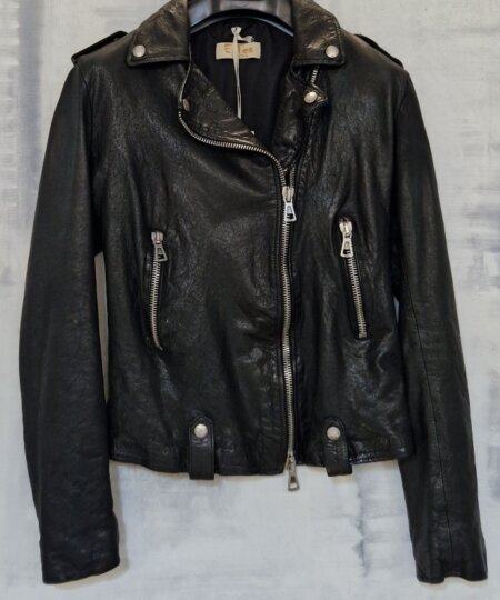 Giubbino donna Chiodo ESTES in pelle nero