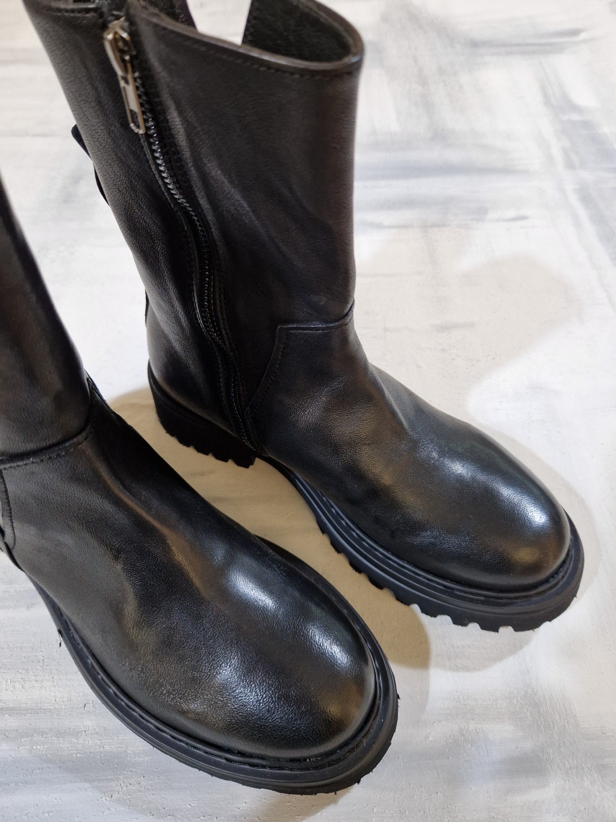 Stivaletto donna in pelle con zip laterale PAWELK'S Calif Nero W1172