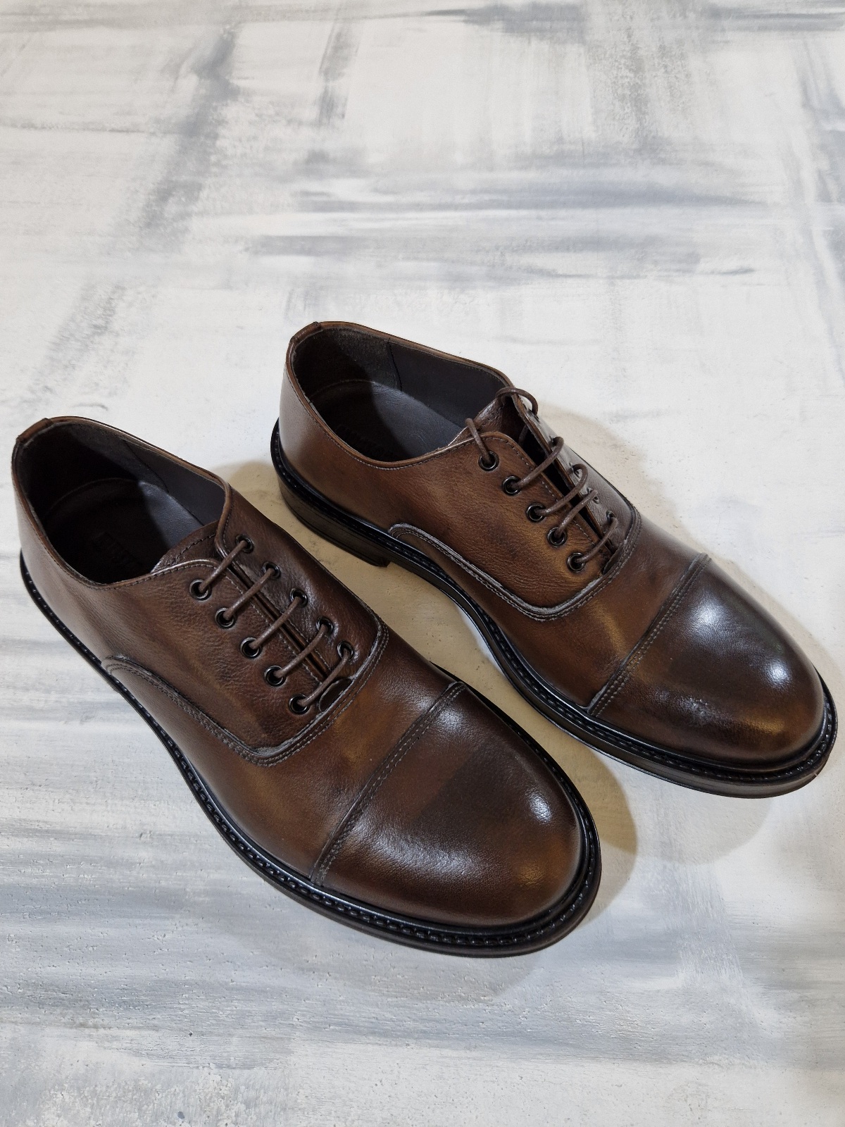 Scarpa francesina uomo MUSTO ARTIGIANI in pelle bufalo 6590 - TESTA di MORO - immagine 4