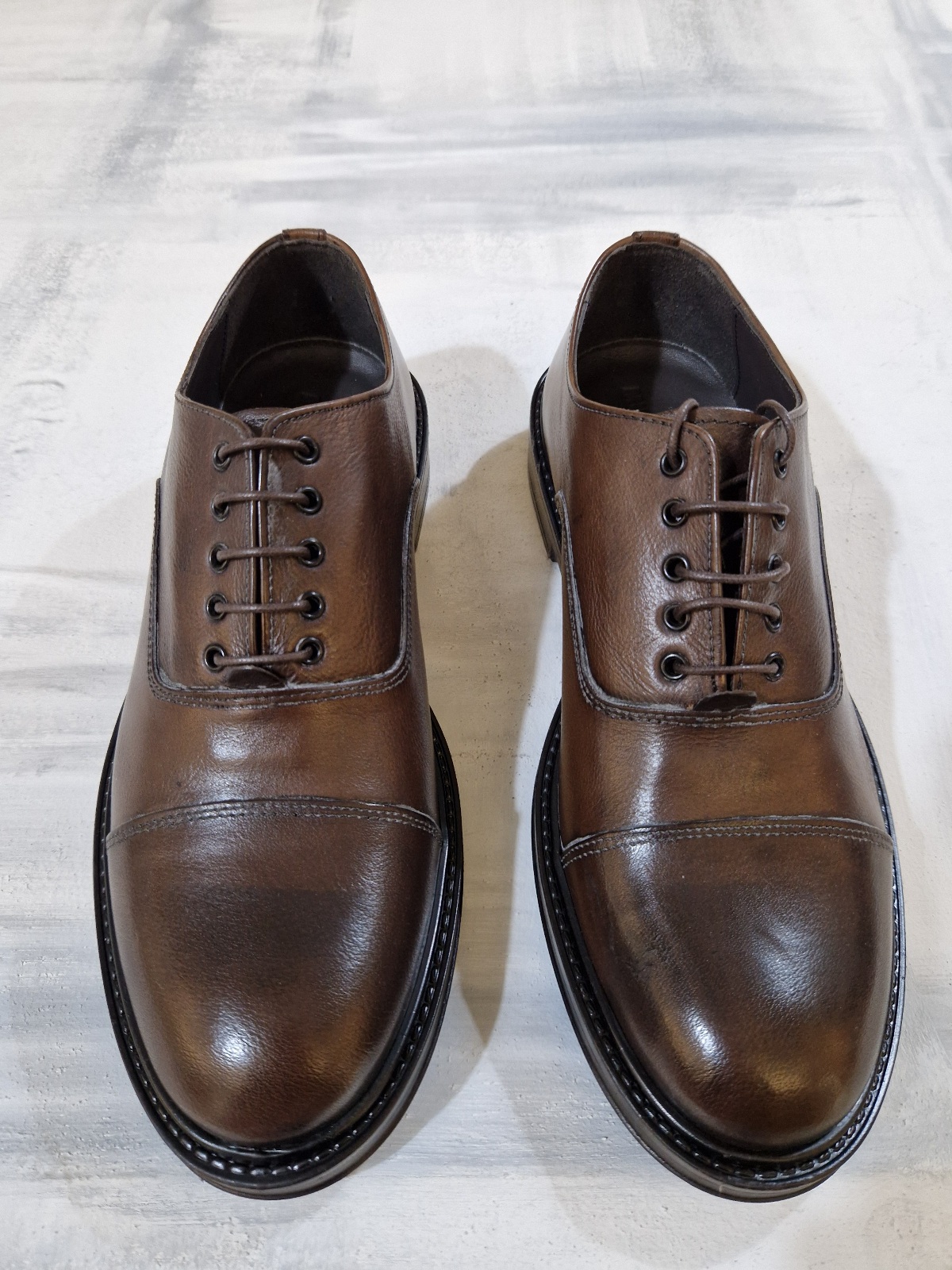 Scarpa francesina uomo MUSTO ARTIGIANI in pelle bufalo 6590 - TESTA di MORO - immagine 3