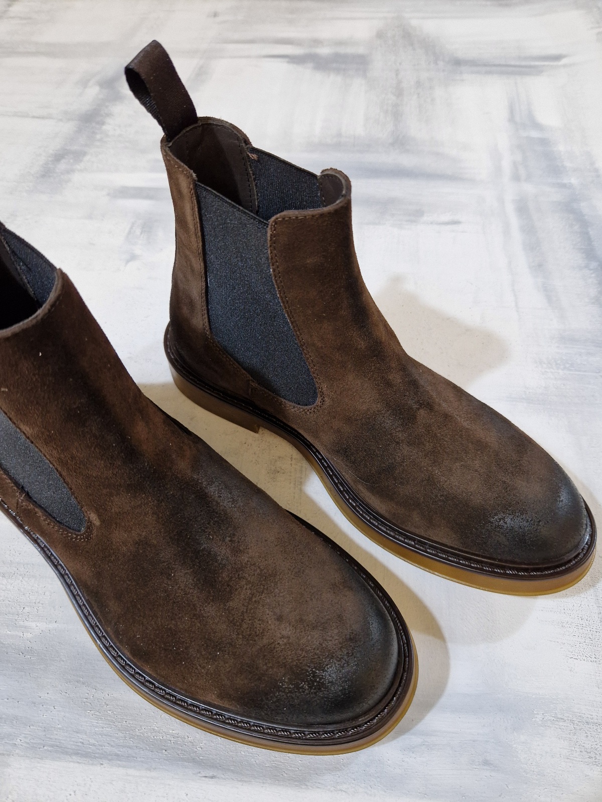 Stivaletto beatles uomo MUSTO ARTIGIANI in pelle scamosciata 3139 - TESTA di MORO