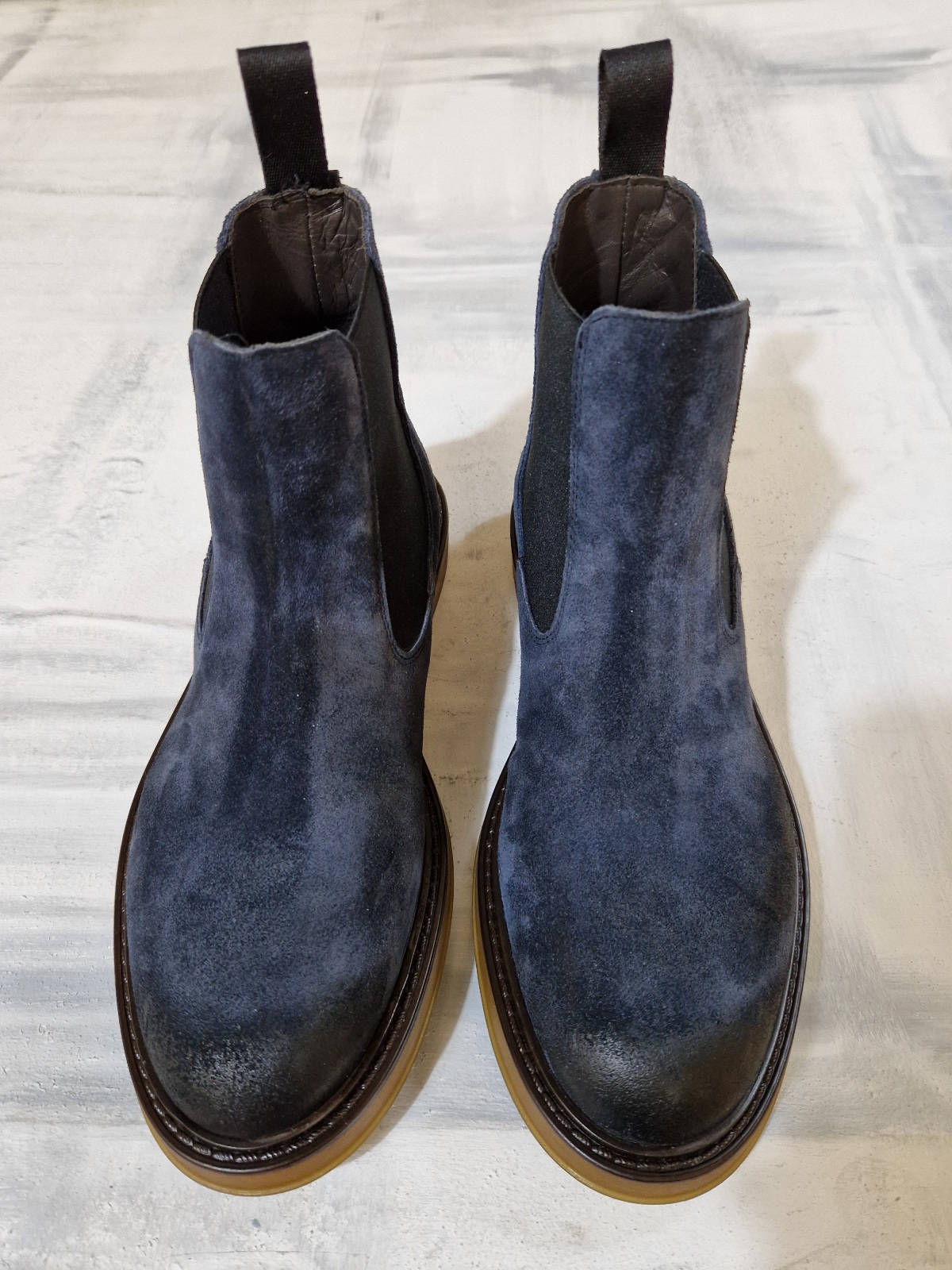 Stivaletto beatles uomo MUSTO ARTIGIANI in pelle scamosciata 3139 - BLU - immagine 3