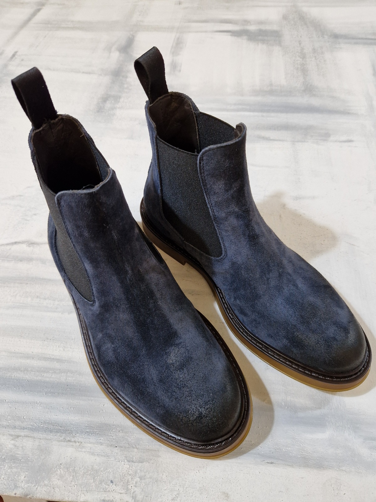 Stivaletto beatles uomo MUSTO ARTIGIANI in pelle scamosciata 3139 - BLU - immagine 4