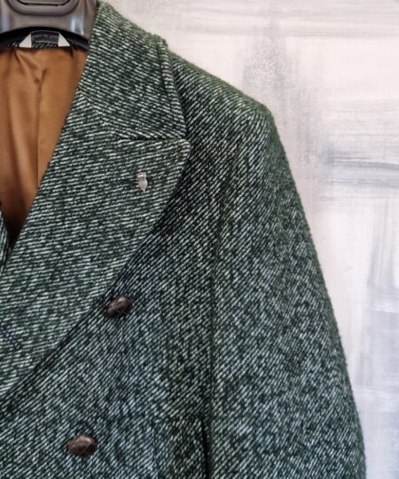 Peacoat SARTORIA DEL CONERO uomo lavorato melange - VERDE