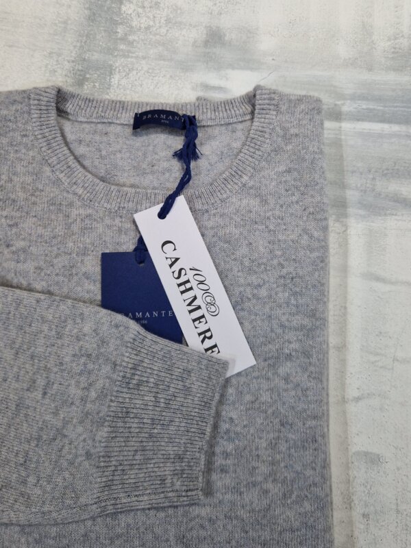 Maglione girocollo uomo BRAMANTE in 100% cashmere melange - Sasso - immagine 2