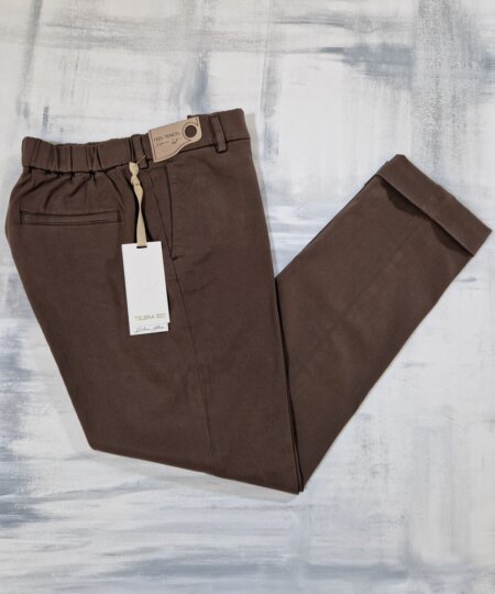 Pantalone donna cotone TELERIA ZED Alessia QKA 780 - Wengè