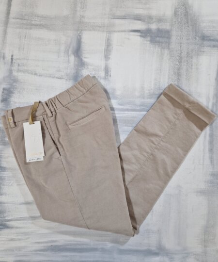Pantalone donna lavorato in velluto TELERIA ZED Alessia V10AA 710 - Beige