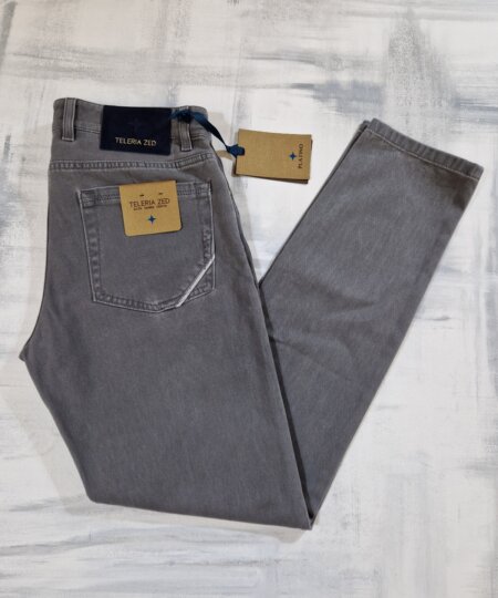 Pantalone uomo TELERIA ZED P Cobra Slim F17 018A7 bull di cotone - GRIGIO