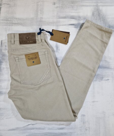 Pantalone uomo TELERIA ZED P Cobra Slim F17 018A0 bull di cotone - GHIACCIO