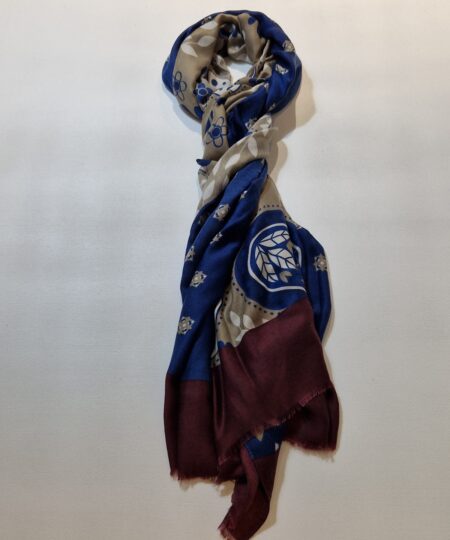 Sciarpa in lana 1829 SPILLI  cashmere micronfantasia BLU / BEIGE