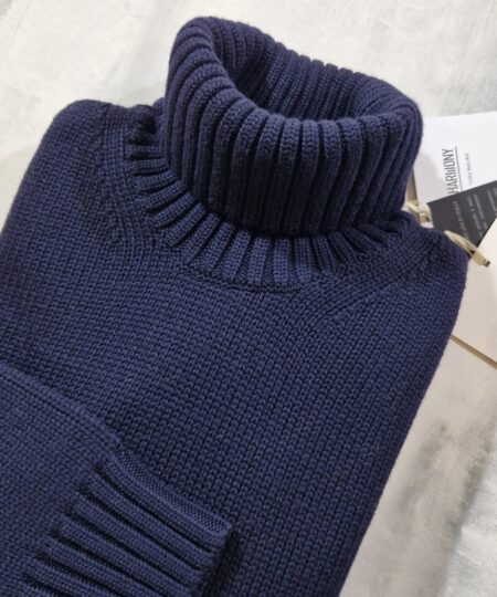 Dolcevita AMMOND STUDIO in pura lana merino - BLU