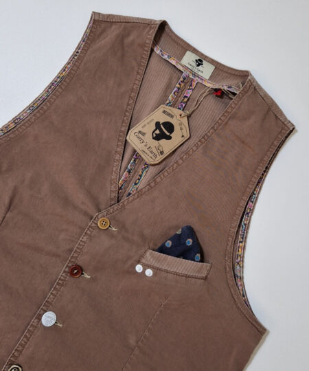 Gilet Garry's Earth ZAD 11 in cotone BRUCIATO / Back Gessato