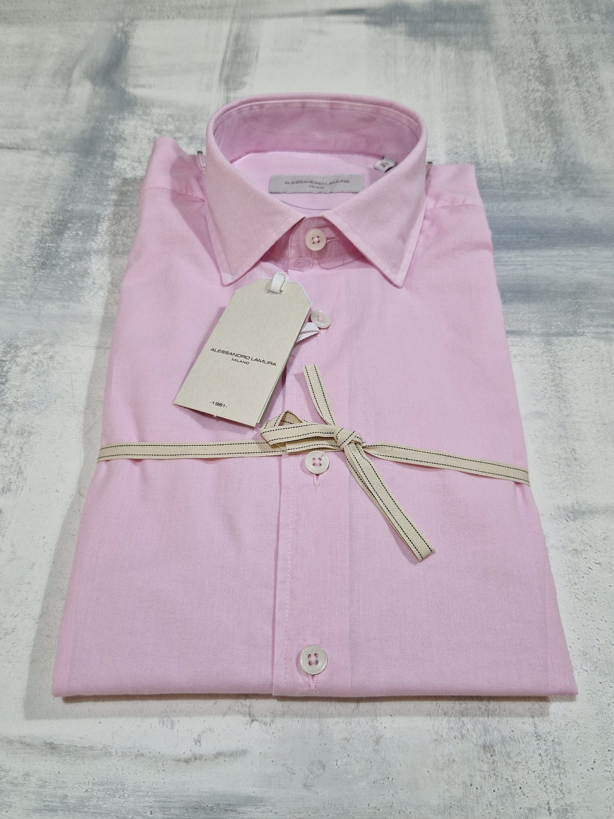 Camicia slim fit ALESSANDRO LAMURA in mussola di cotone TEAM04 - ROSA - immagine 2