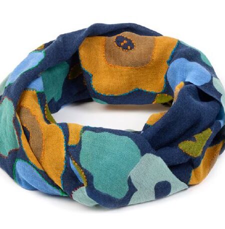 Sciarpa in lana BAHOBAB fantasia floreale BLU /  MULTICOLOR 25SA100