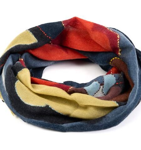 Sciarpa in lana BAHOBAB fantasia floreale BLU /  MULTICOLOR 25SA101