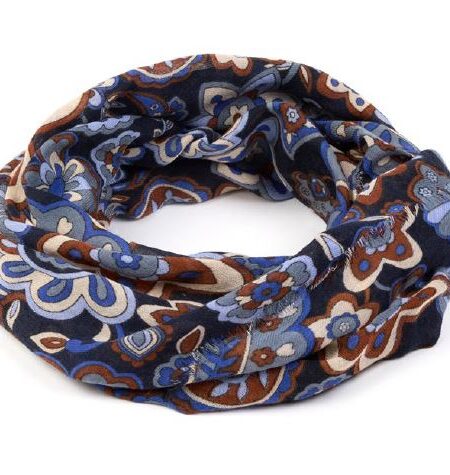 Sciarpa in lana BAHOBAB fantasia floreale BLU/  MORO / BEIGE 25SA60