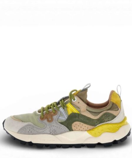 Sneakers FLOWERMOUNTAIN Yamano 3 Man Suede/Nylon White - Grey - Light Military 2N67